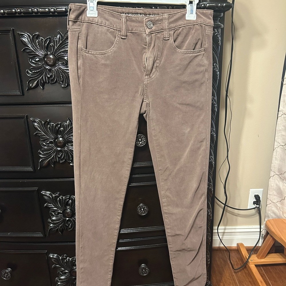 American eagle brown skinny jeans/jeggings